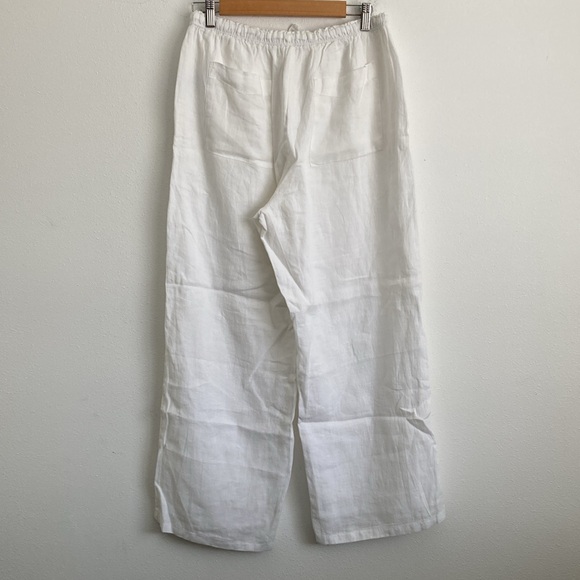 J. Crew Women's New Soleil pant in linen Medium White Color - Picture 6 of 8